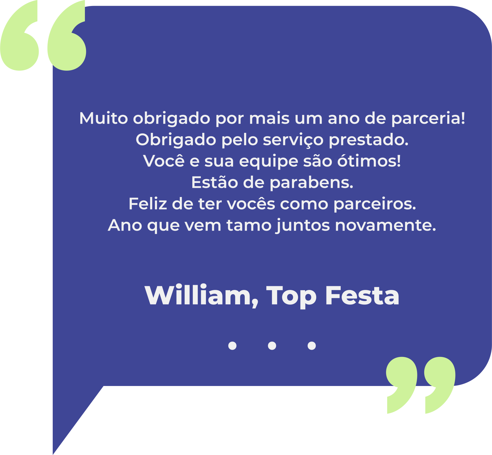 FeedBack William, Top Festas